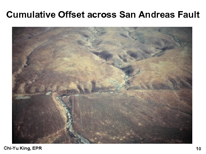 Cumulative Offset across San Andreas Fault Chi-Yu King, EPR 10 