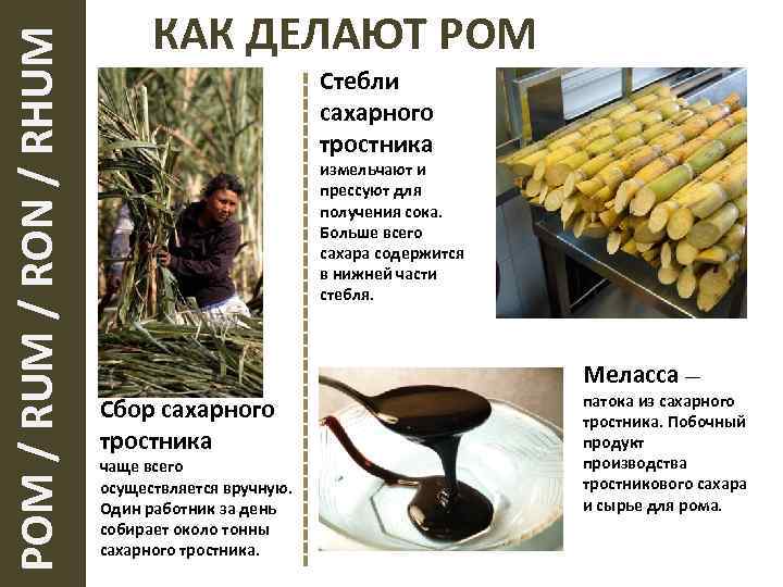  РОМ / RUM / RON / RHUM КАК ДЕЛАЮТ РОМ Стебли сахарного тростника