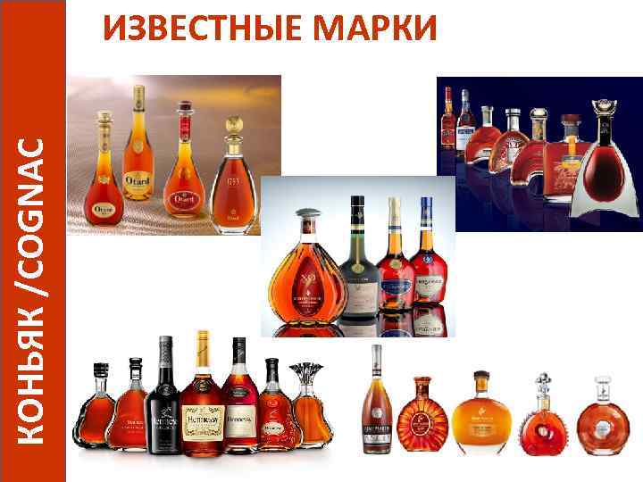 КОНЬЯК /COGNAC ИЗВЕСТНЫЕ МАРКИ 