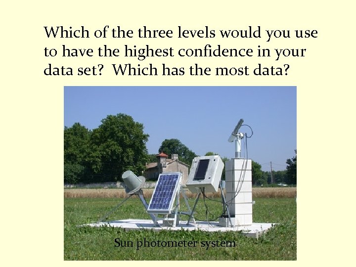 Which of the three levels would you use to have the highest confidence in
