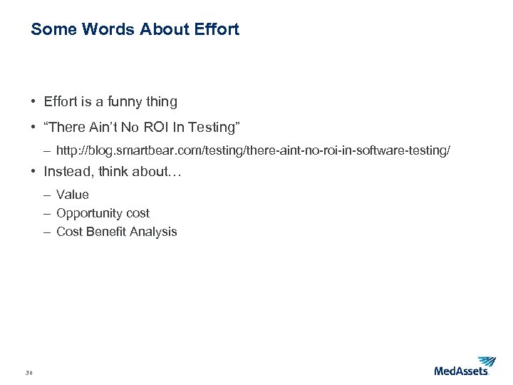 Some Words About Effort • Effort is a funny thing • “There Ain’t No