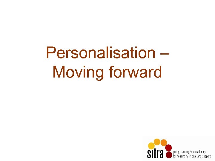 Personalisation – Moving forward 