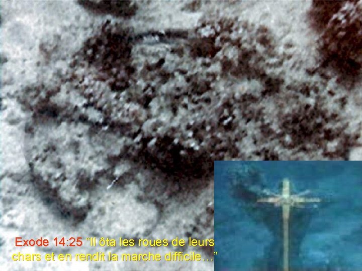 Exode 14: 25 “Il ôta les roues de leurs chars et en rendit la