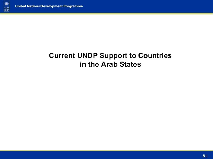 Current UNDP Support to Countries in the Arab States 88 