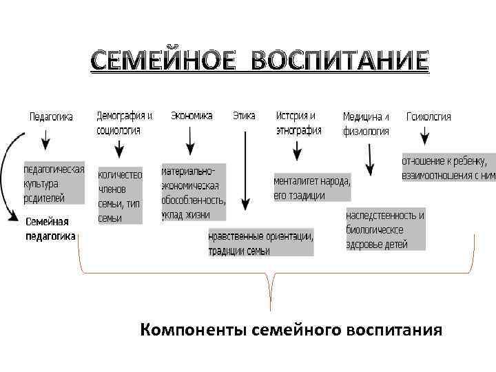 СЕМЕЙНОЕ ВОСПИТАНИЕ Компоненты семейного воспитания 