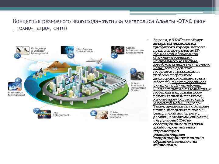 Концепция резервного экогорода-спутника мегаполиса Алматы -ЭТАС (эко, техно-, агро-, сити) • В целом, в