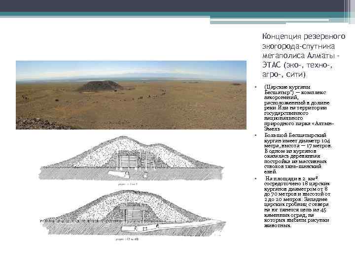 Концепция резервного экогорода-спутника мегаполиса Алматы ЭТАС (эко-, техно-, агро-, сити) • • • (Царские