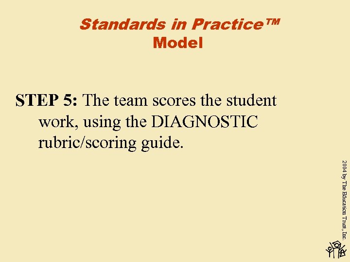 Standards in Practice™ Model STEP 5: The team scores the student work, using the