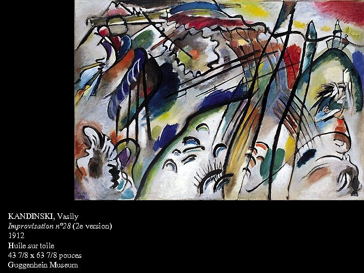 KANDINSKI, Vasily Improvisation n° 28 (2 e version) 1912 Huile sur toile 43 7/8