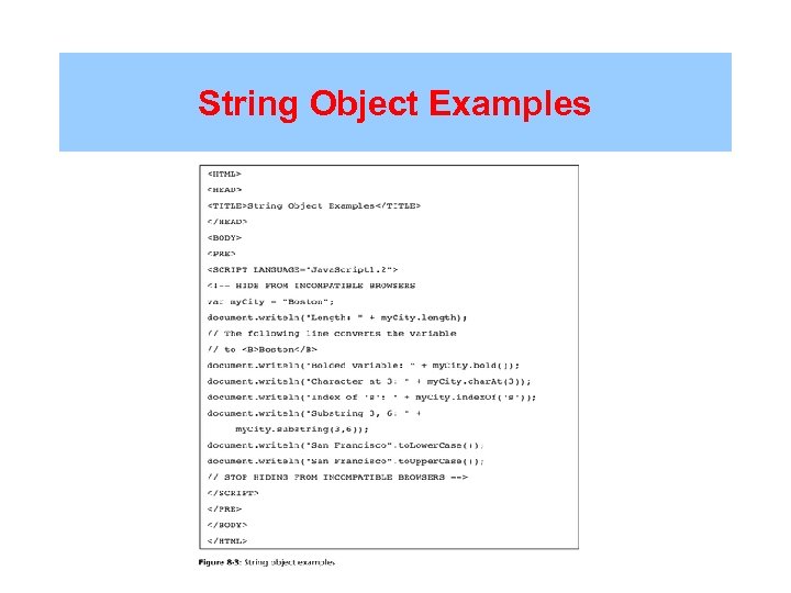 String Object Examples 