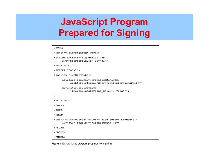 Java. Script Program Prepared for Signing 