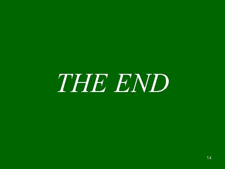 THE END 14 