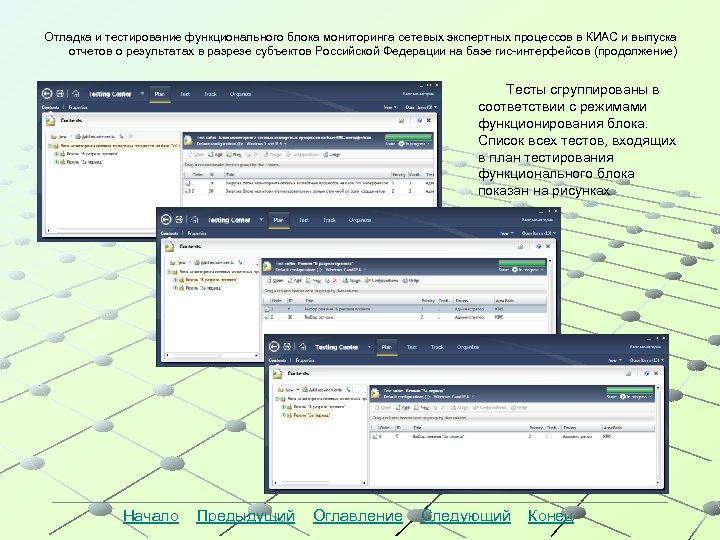 Отладка и тестирование функционального блока мониторинга сетевых экспертных процессов в КИАС и выпуска отчетов