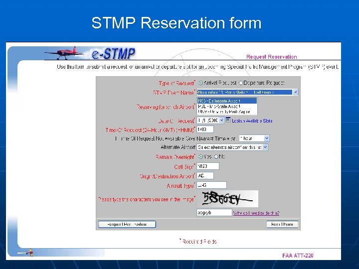 STMP Reservation form 