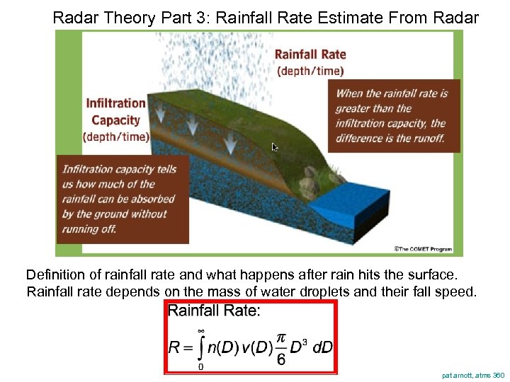 Radar Theory Part 3: Rainfall Rate Estimate From Radar Definition of rainfall rate and