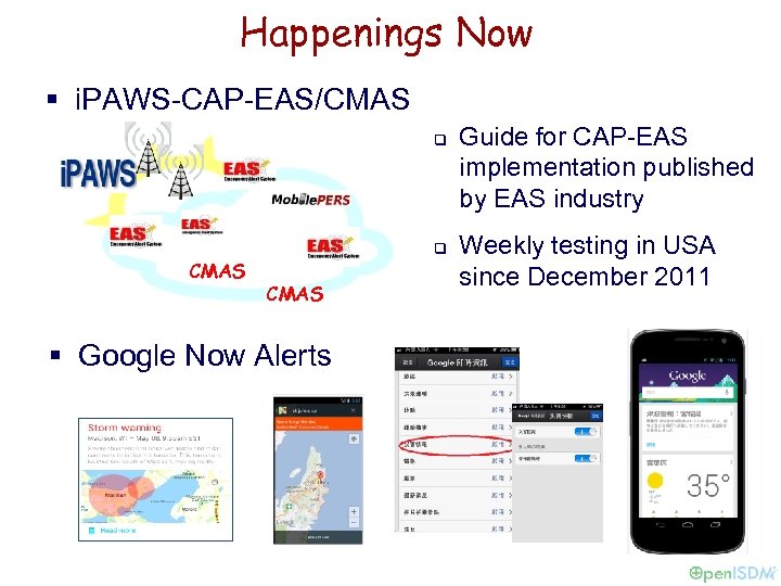 Happenings Now § i. PAWS-CAP-EAS/CMAS q CMAS § Google Now Alerts Guide for CAP-EAS
