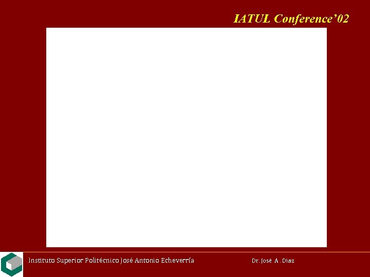 IATUL Conference’ 02 Instituto Superior Politécnico José Antonio Echeverría Dr. José A. Diaz 