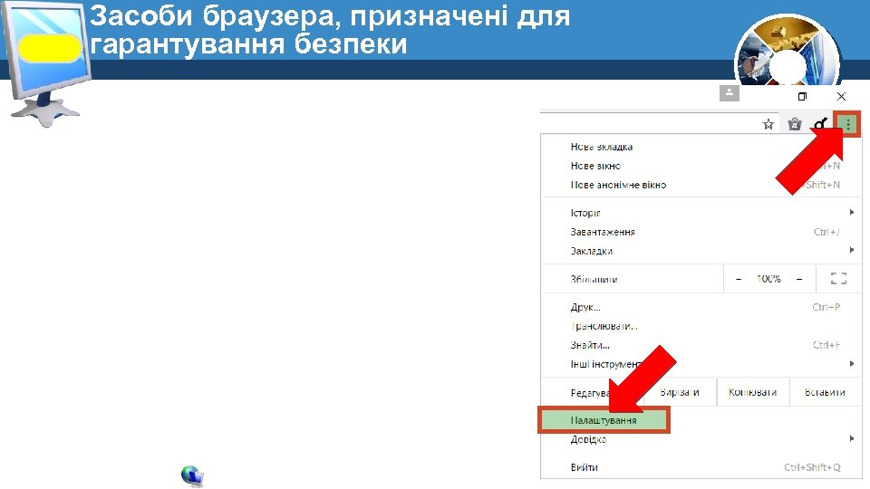 Засоби браузера, призначені для гарантування безпеки 