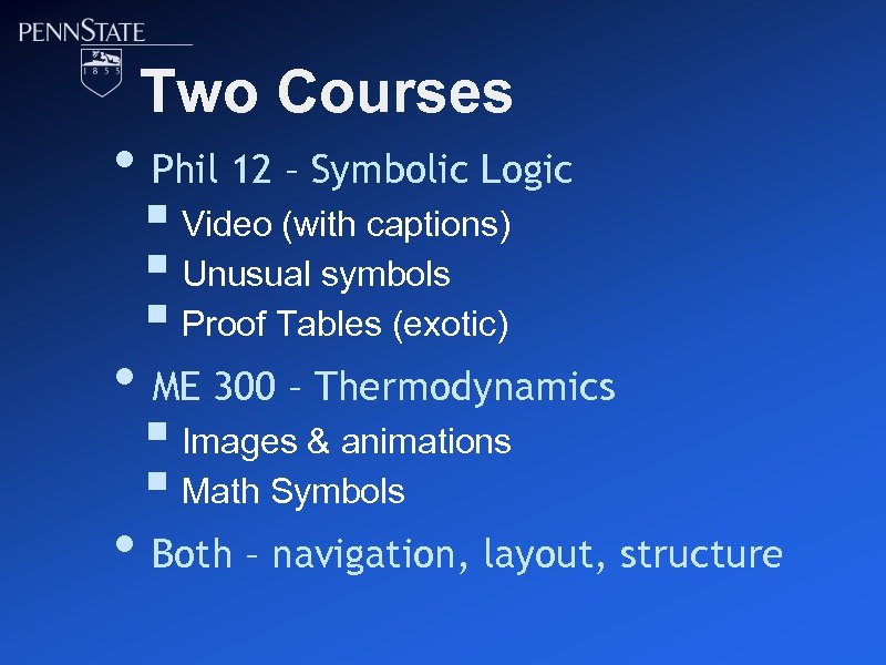 Two Courses • Phil 12 – Symbolic Logic § Video (with captions) § Unusual
