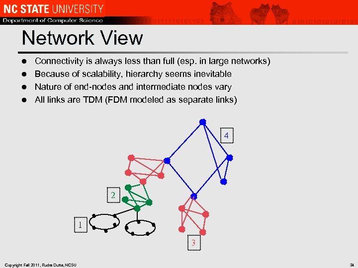 Network View Connectivity is always less than full (esp. in large networks) l Because