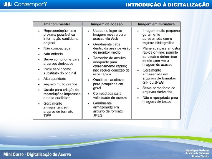 INTRODUÇÃO À DIGITALIZAÇÃO 