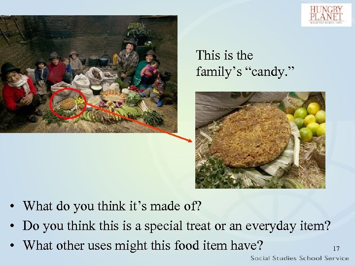 This is the family’s “candy. ” • What do you think it’s made of?