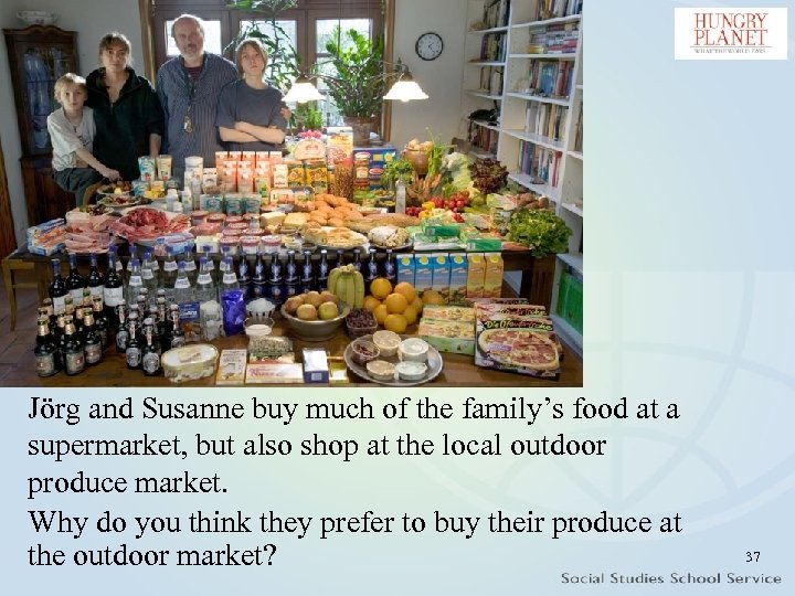 Jörg and Susanne buy much of the family’s food at a supermarket, but also