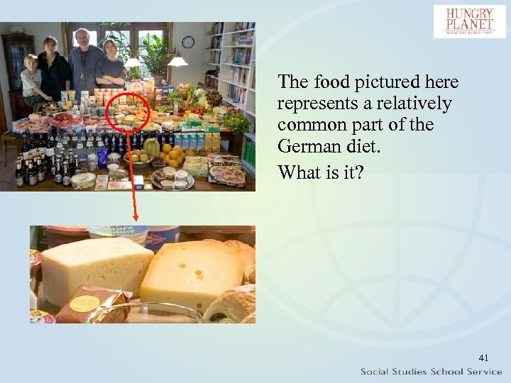 The food pictured here represents a relatively common part of the German diet. What