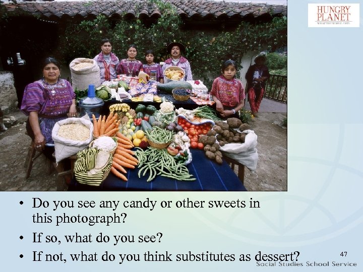  • Do you see any candy or other sweets in this photograph? •