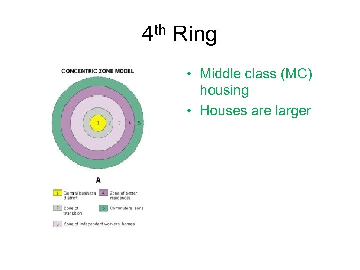 4 th Ring • Middle class (MC) housing • Houses are larger 