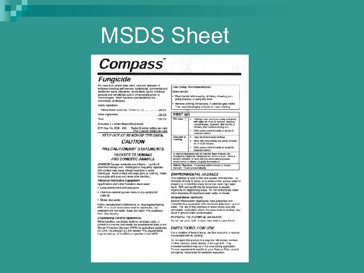 MSDS Sheet 