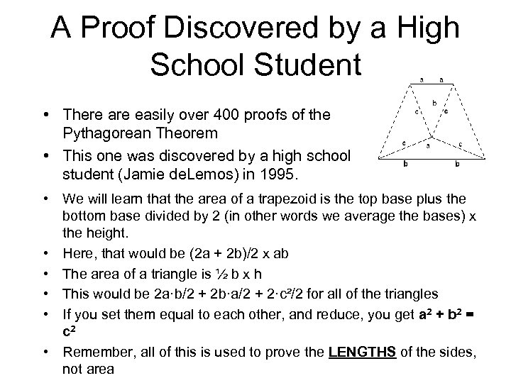 A Proof Discovered by a High School Student • There are easily over 400