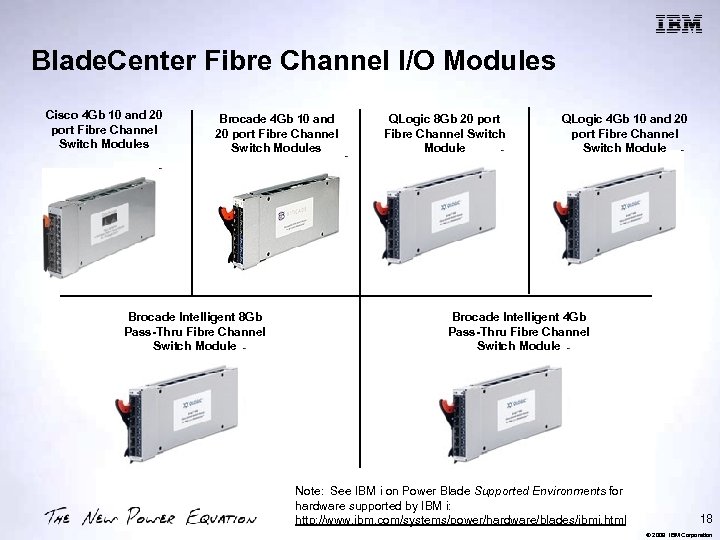Blade. Center Fibre Channel I/O Modules Cisco 4 Gb 10 and 20 port Fibre