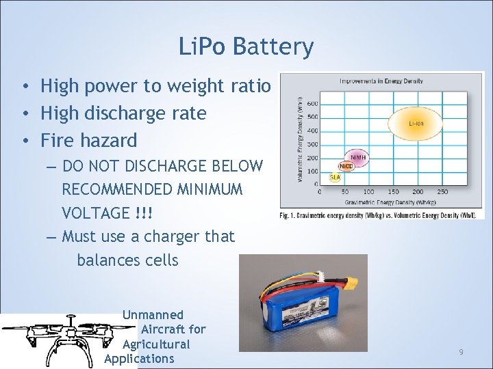 Li. Po Battery • High power to weight ratio • High discharge rate •