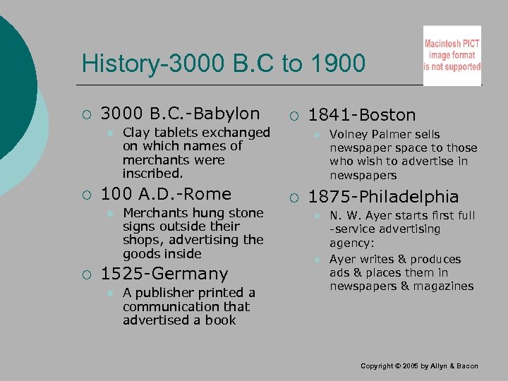 History-3000 B. C to 1900 ¡ 3000 B. C. -Babylon l ¡ ¡ Clay