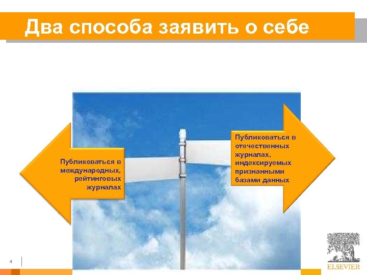 Два способа заявить о себе Публиковаться в международных, рейтинговых журналах 4 Публиковаться в отечественных