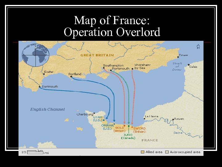 Map of France: Operation Overlord 