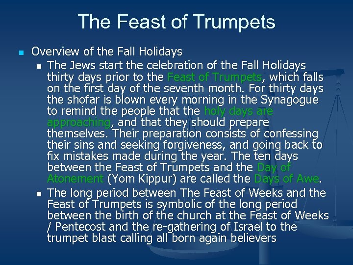 Seven Sabbaths Part 4 The Feast of Trumpets