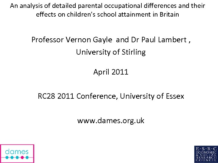 An analysis of detailed parental occupational differences and their effects on children’s school attainment