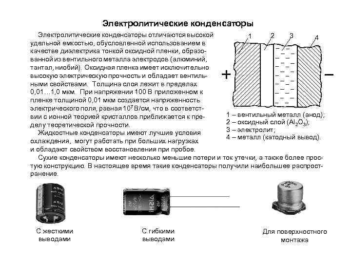 Как обозначаются электролитические конденсаторы