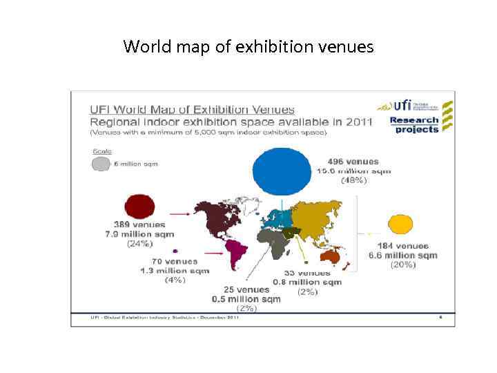 World map of exhibition venues 