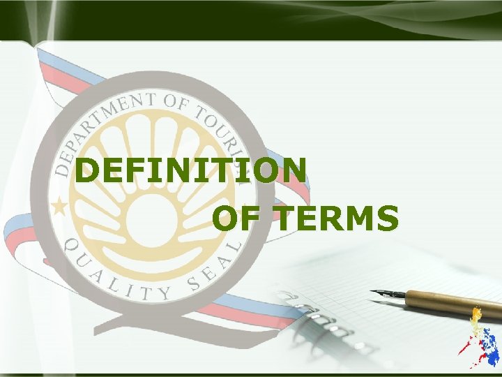 DEFINITION OF TERMS 