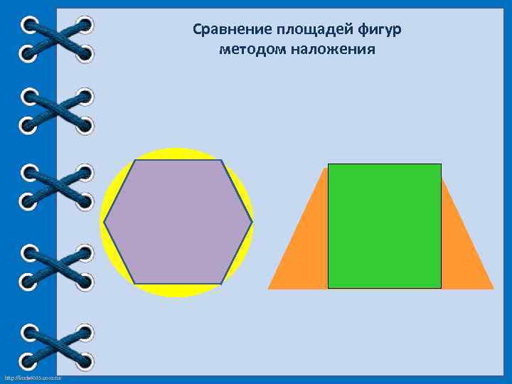 Сравнение площадей фигур методом наложения http: //linda 6035. ucoz. ru/ 