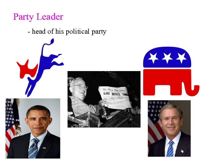 Party Leader - head of his political party 