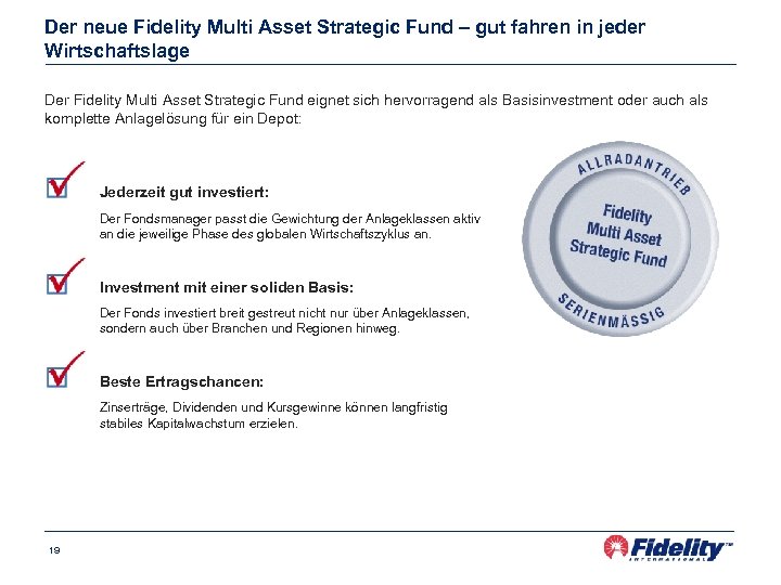 Der neue Fidelity Multi Asset Strategic Fund – gut fahren in jeder Wirtschaftslage Der