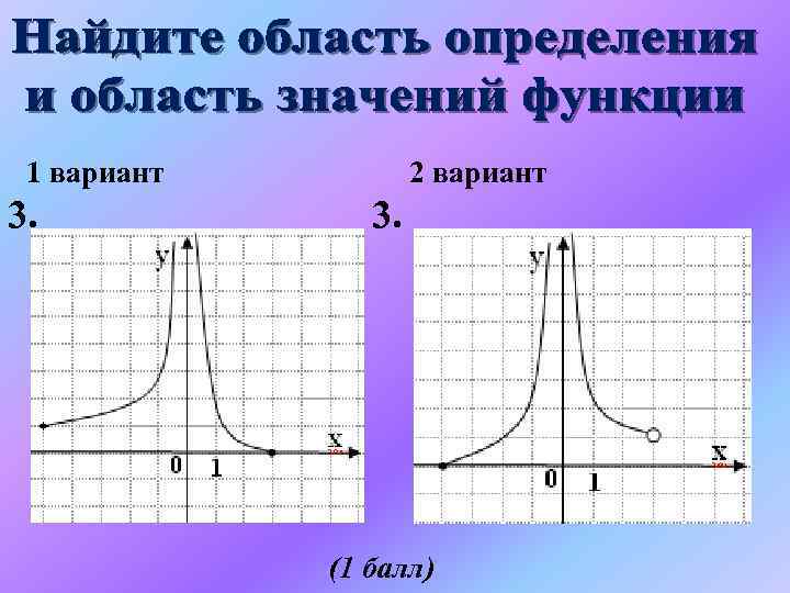 1 вариант 3. 2 вариант 3. (1 балл) 