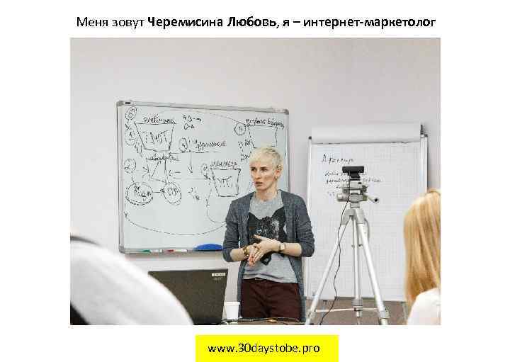 Меня зовут Черемисина Любовь, я – интернет-маркетолог www. 30 daystobe. pro 