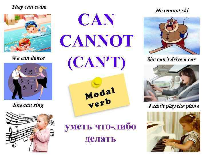 We can swim. They can Swim. They could Swim общий вопрос. They can swimming, can’t they ? Английский правило. She can Swim.