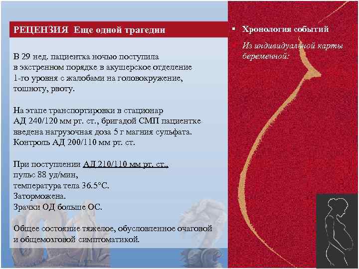 РЕЦЕНЗИЯ Еще одной трагедии В 29 нед. пациентка ночью поступила в экстренном порядке в