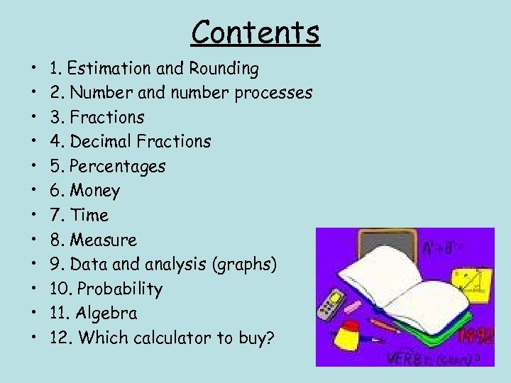 Contents • • • 1. Estimation and Rounding 2. Number and number processes 3.